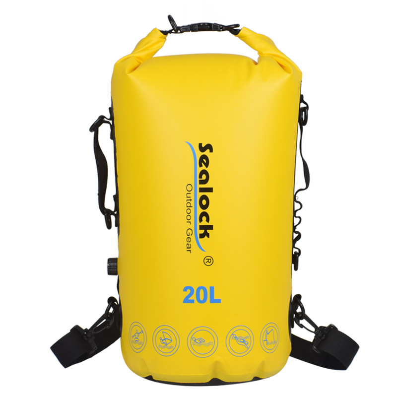 15L / 20L vodoodporna suha torba z naramnicami za nahrbtnik (IPX7)