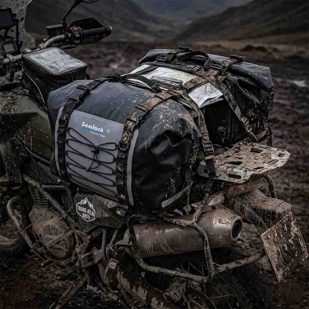 Najboljša nepremočljiva motoristična torba: ADV Packing & Strap-Down Physics
